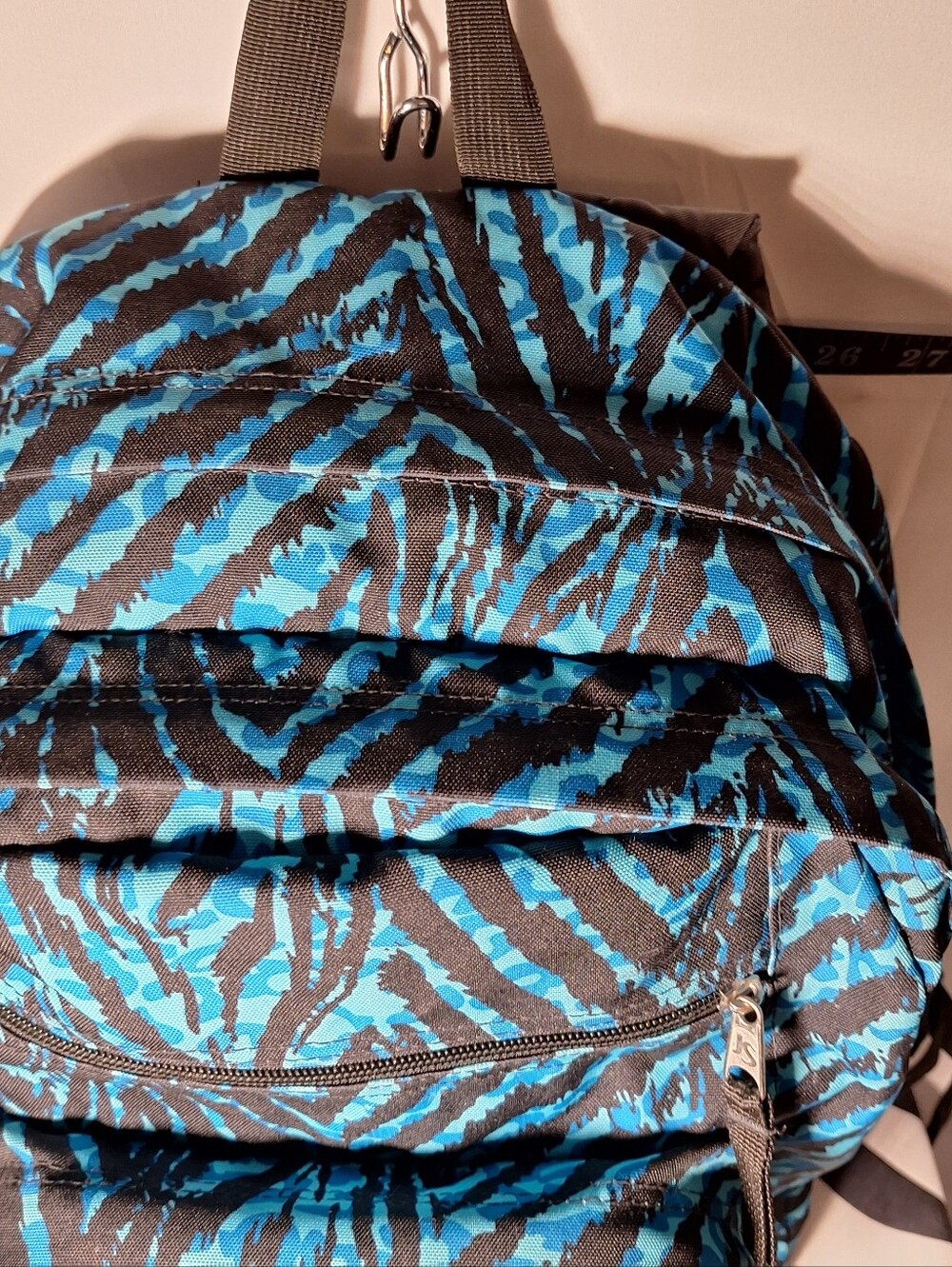 Jansport Backpack, Zebra Stripes, Black & Blue - Picture 3 of 16